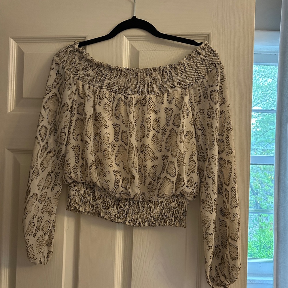 She + Sky Off the Shoulder Top